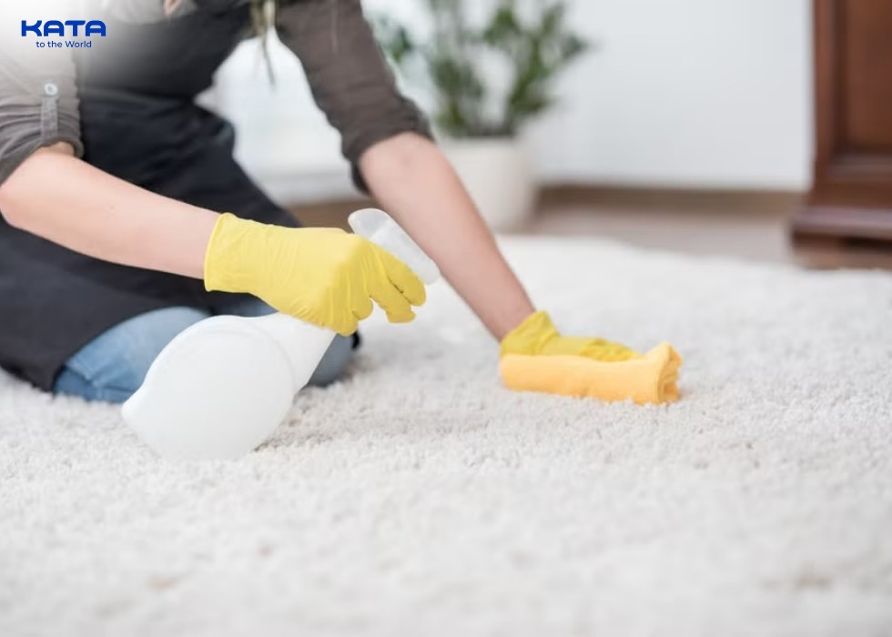 steps to clean stains on polyester carpet