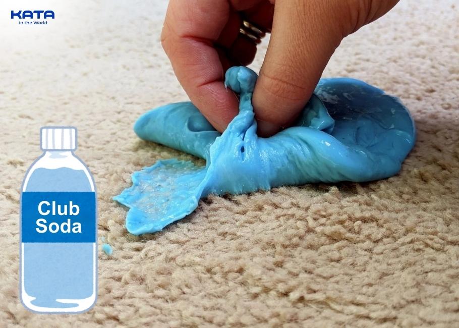 Use club soda to remove slime stains