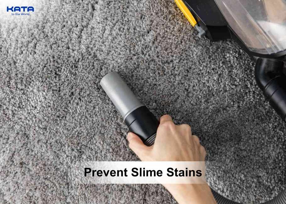 prevent slime stains on carpet