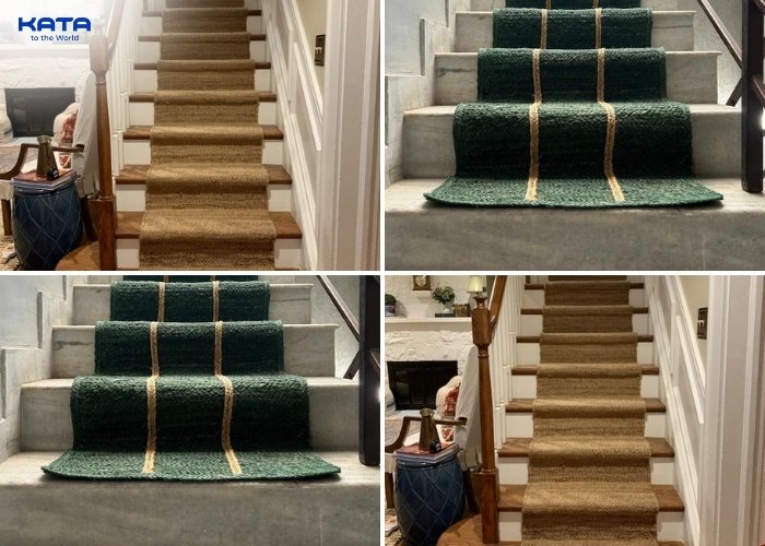 eco friendly carpet on stairs