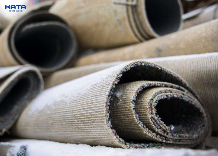 dispose of the old carpet
