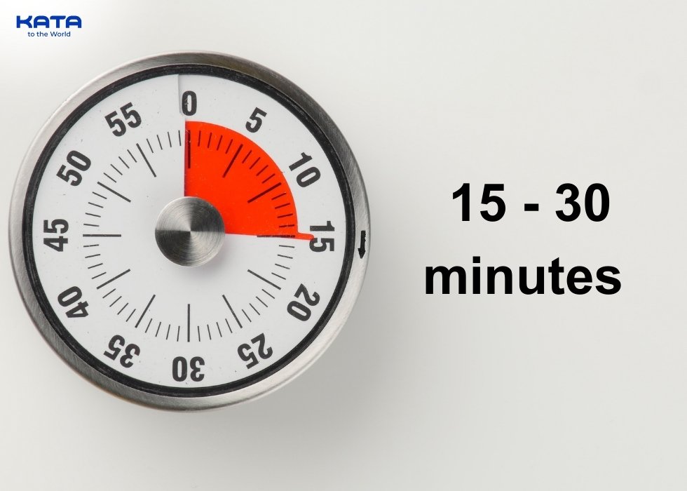 soak in solution for 15 minutes