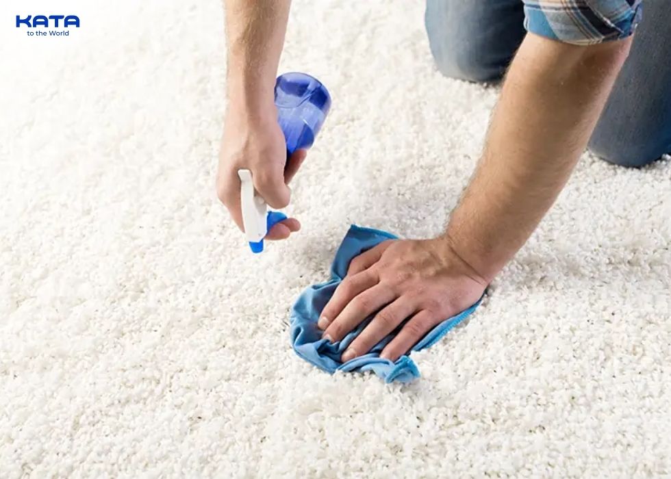 use a clean towel to wipe the area clean