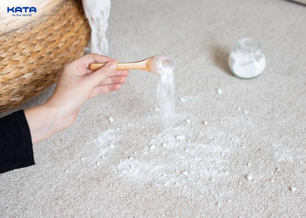 sprinkle a generous amount of baking soda directly onto the tea stain
