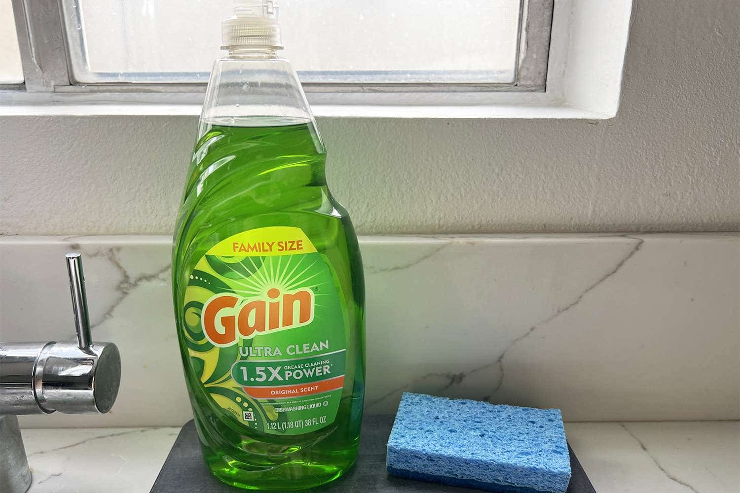 Clean with dish soap picture