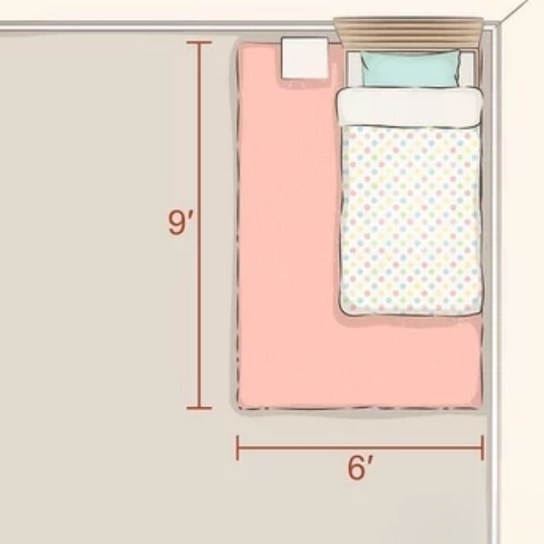 Position partly under the bed