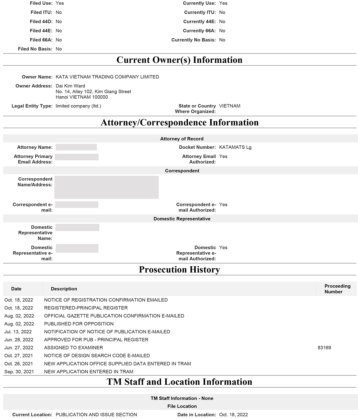 KATAmats is officially registered at the USPTO