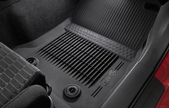 Genuine OEM car floor liners integrated with factory retention systems