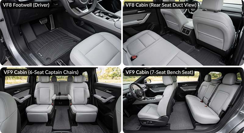 Custom-fit car floor mats precision-measured for each VinFast model.