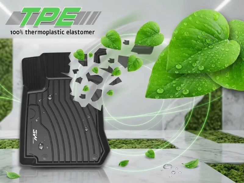 Eco-friendly and recyclable TPE car floor mat.