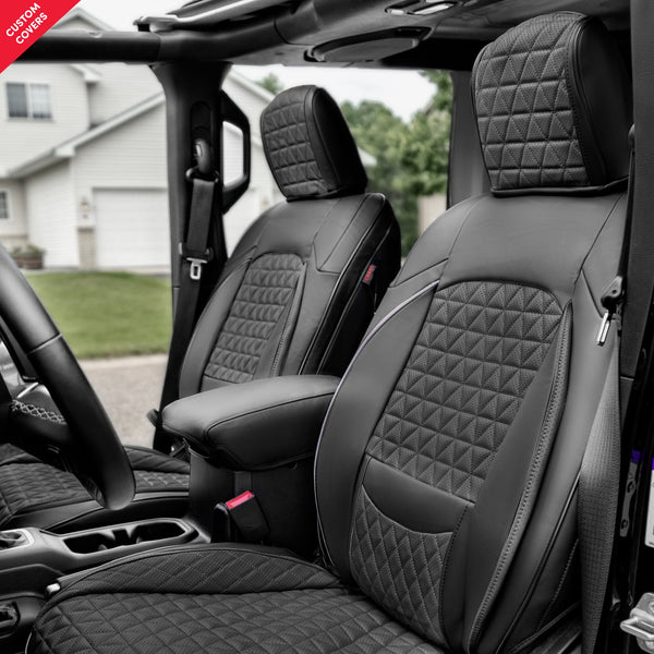 Protective car seat covers designed to be compatible with side-impact airbags.