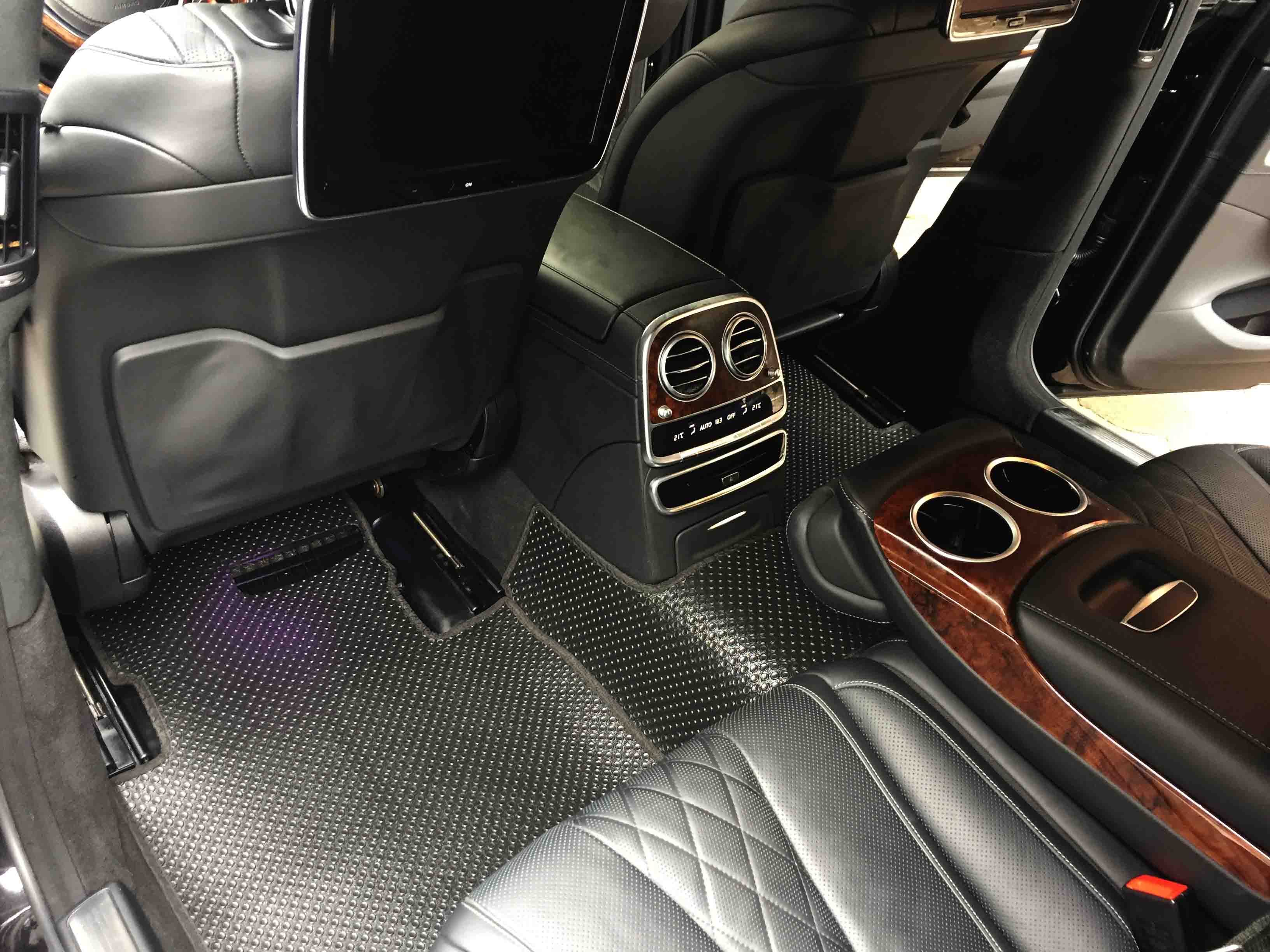 Custom-fit mats for Mercedes car
