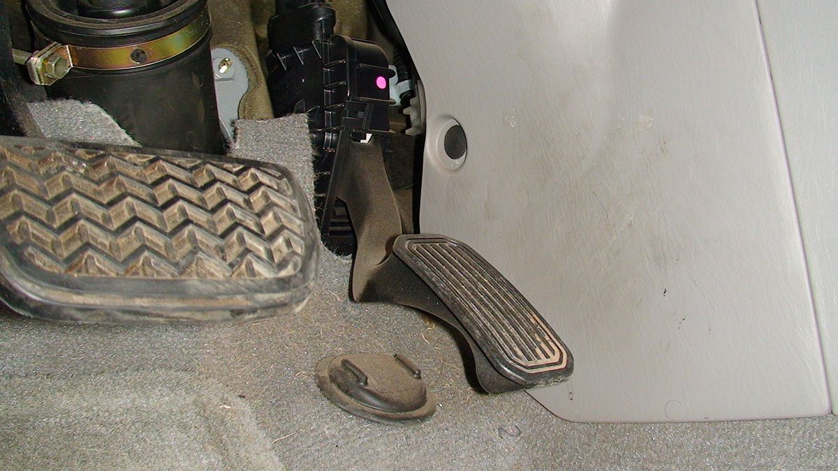 Gas pedal stuck on car mat